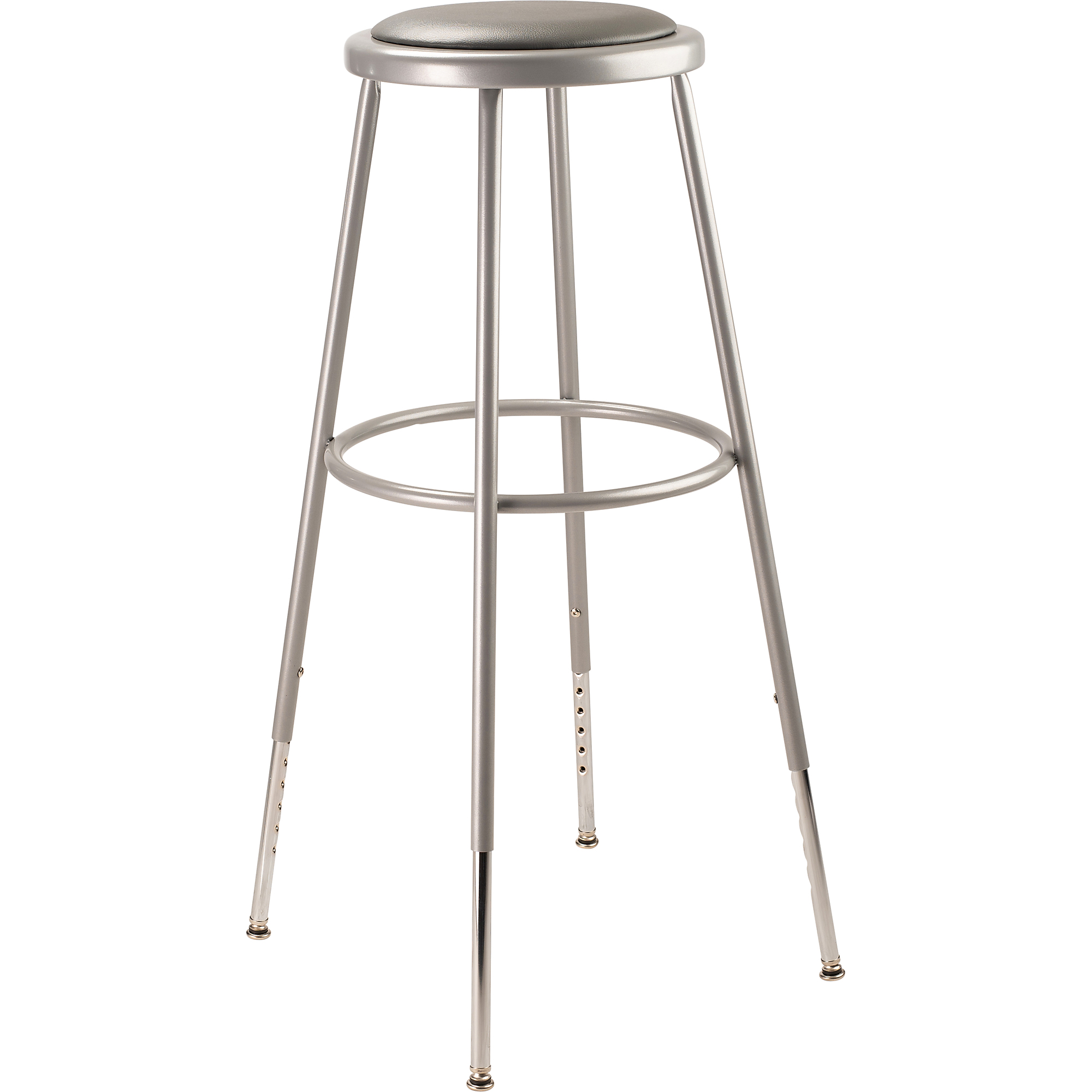 National Public Seating, 30.5 -38.5in. Height Adjustable Vinyl Stool, Primary Color Gray, Included (qty.) 1, Seating Type Office Stool, Model# 6430H